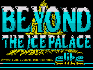 Beyond the Ice Palace title screen for ZX Spectrum